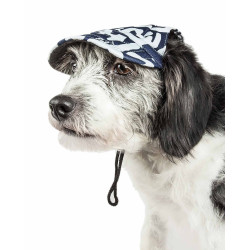 Pet Life  'Bone Cappa' Graffiti Sculptured Uv Protectant Adjustable Fashion Dog Hat Cap
