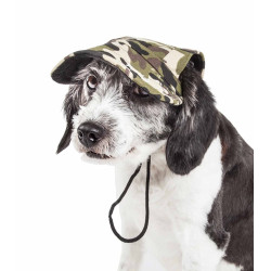 Pet Life  'Torrential Downfour' Camouflage Uv Protectant Adjustable Fashion Dog Hat Cap