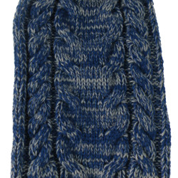 Classic True Blue Heavy Cable Knitted Ribbed Fashion Dog Sweater