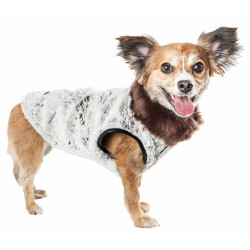Pet Life  Luxe 'Purrlage' Pelage Designer Fur Dog Coat Jacket